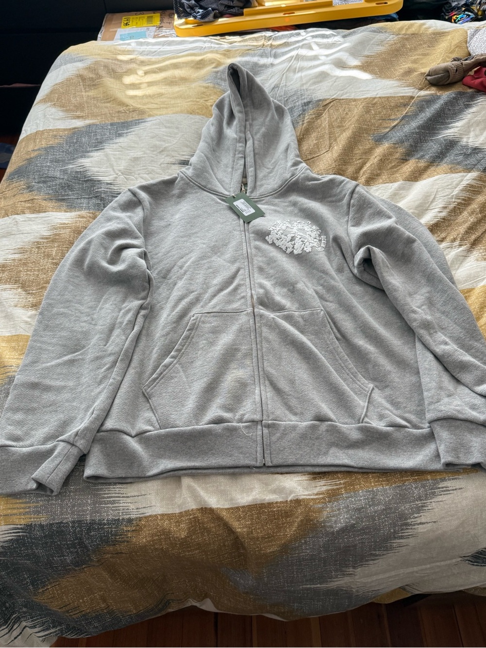Denim Tears University Grey Men’s Zip Up Hoodie Size XL